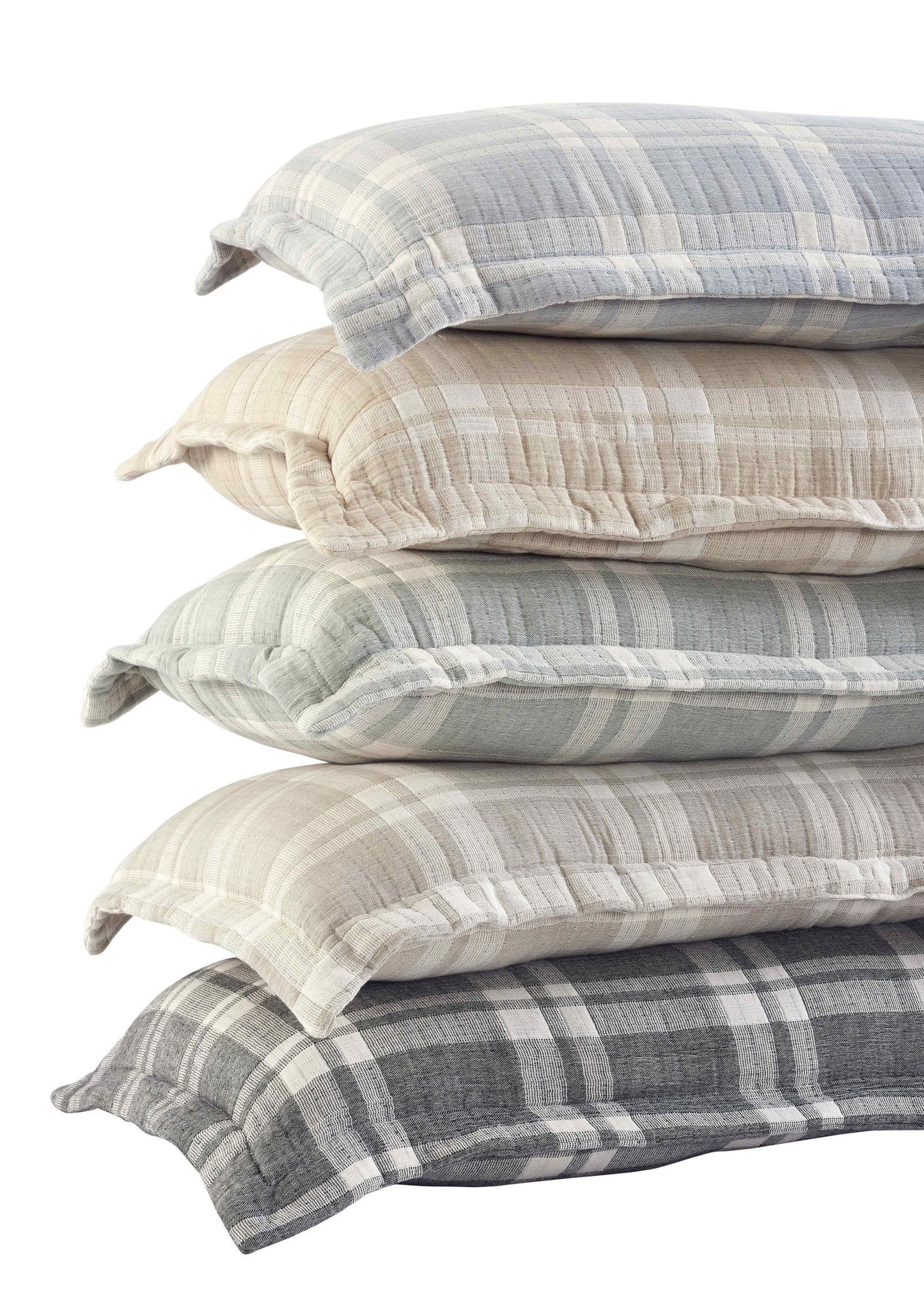 Doyle Check Cotton Blanket Deco Pillow