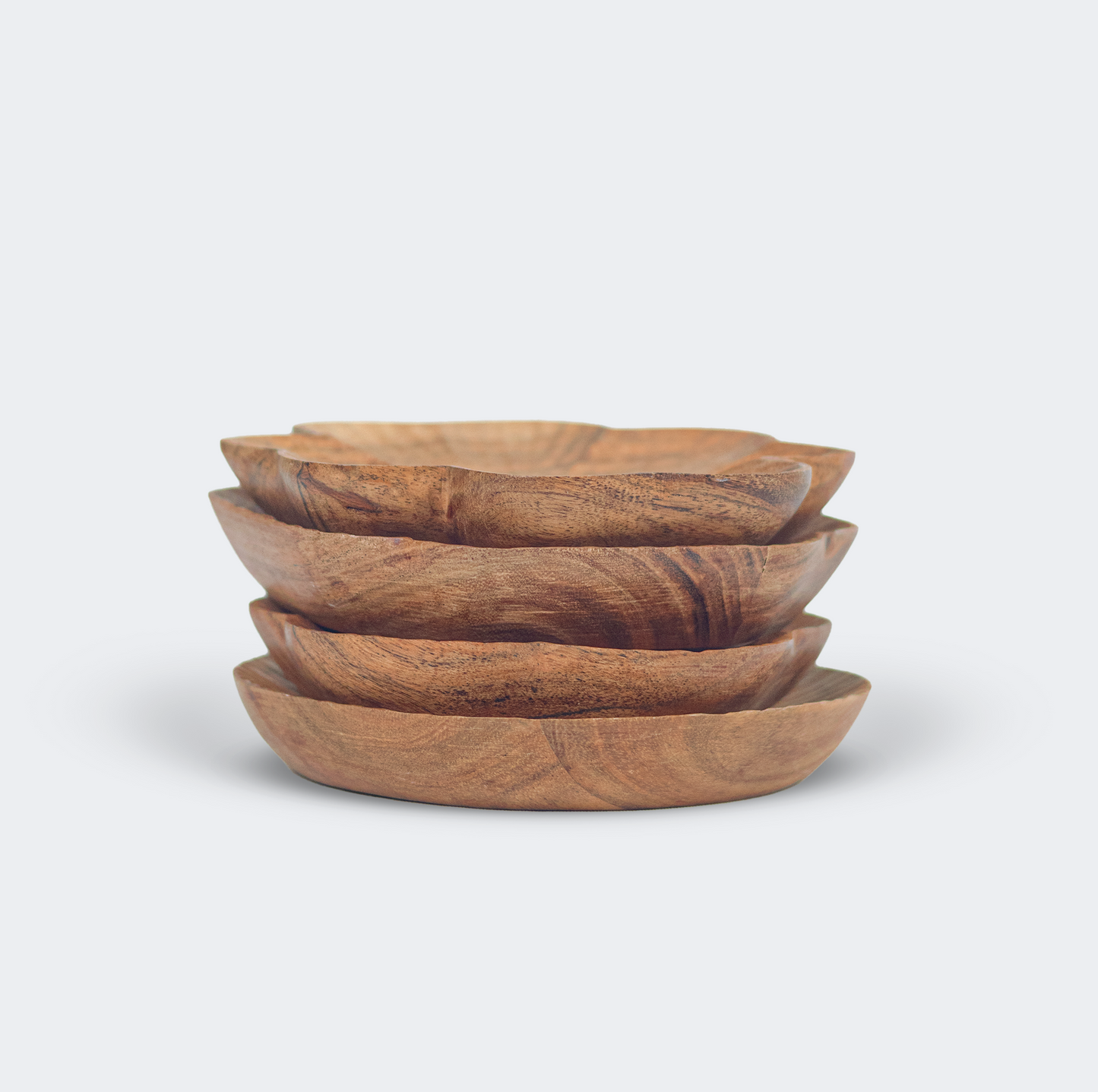Handcarved Wooden Trinket Trays Gift Set