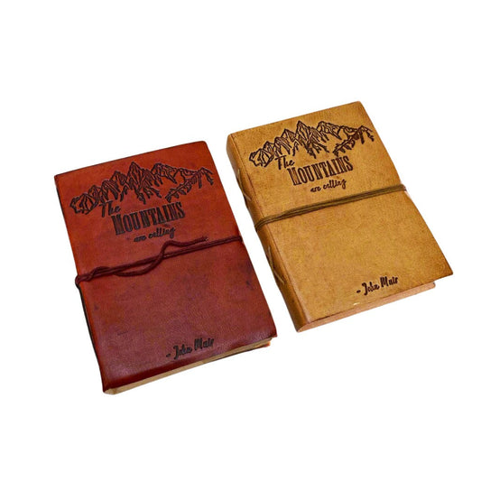John Muir Quote Leather Journal