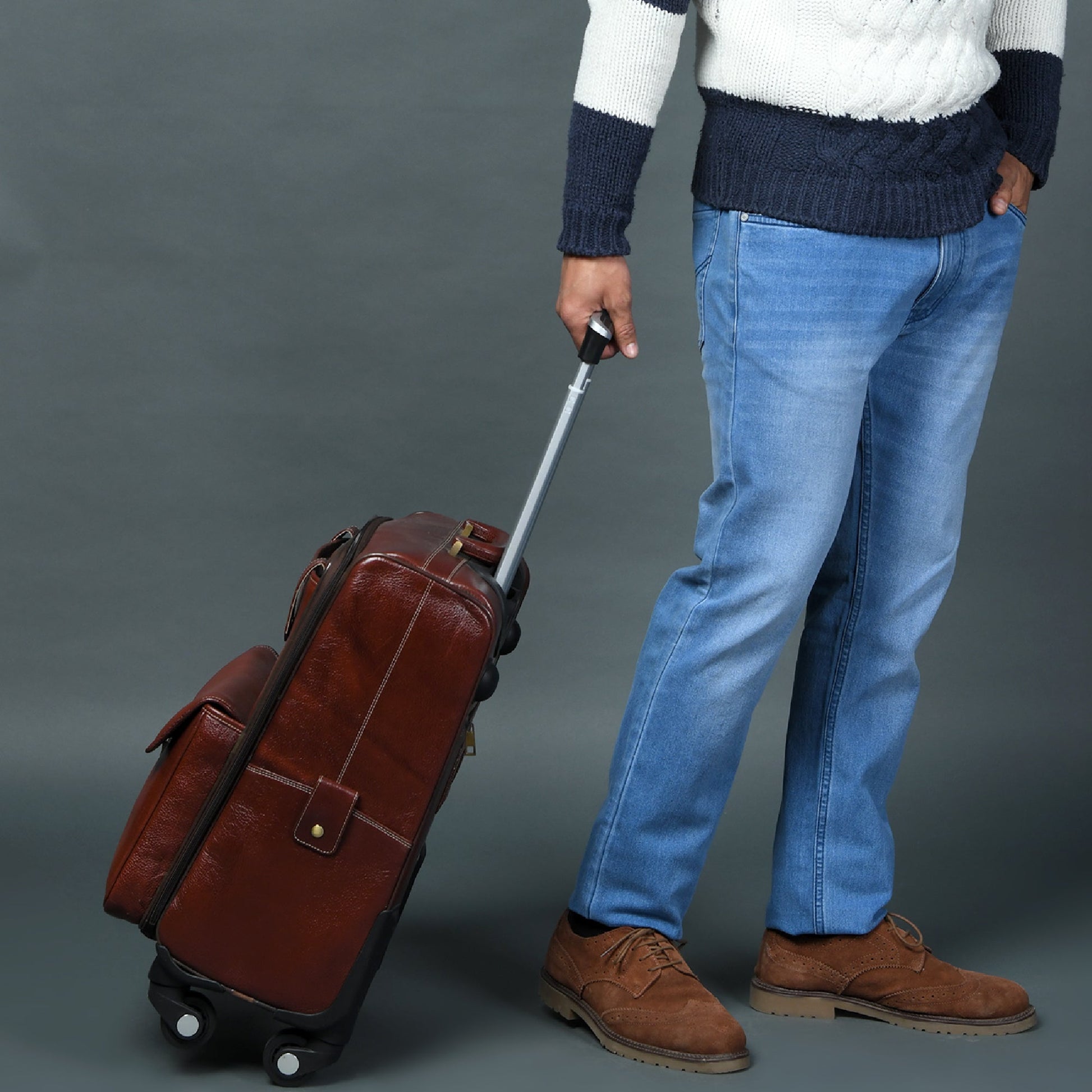 Leather Carry-On Trolly Bag - Osadia Concept Store
