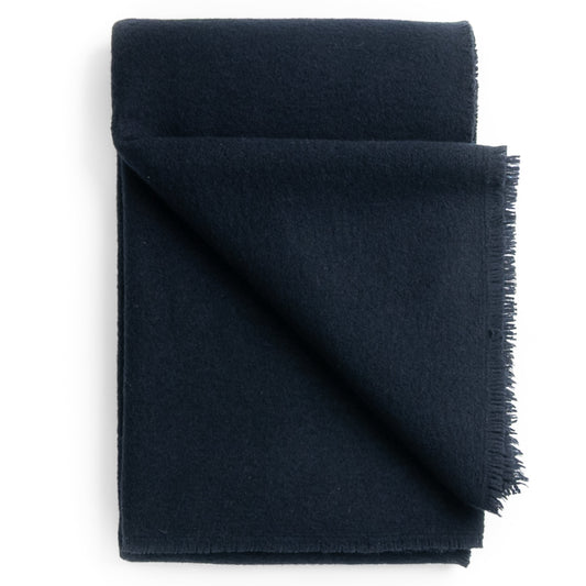 Boucle Extra Fine Merino Wool Throw ~ Midnight Blue ~