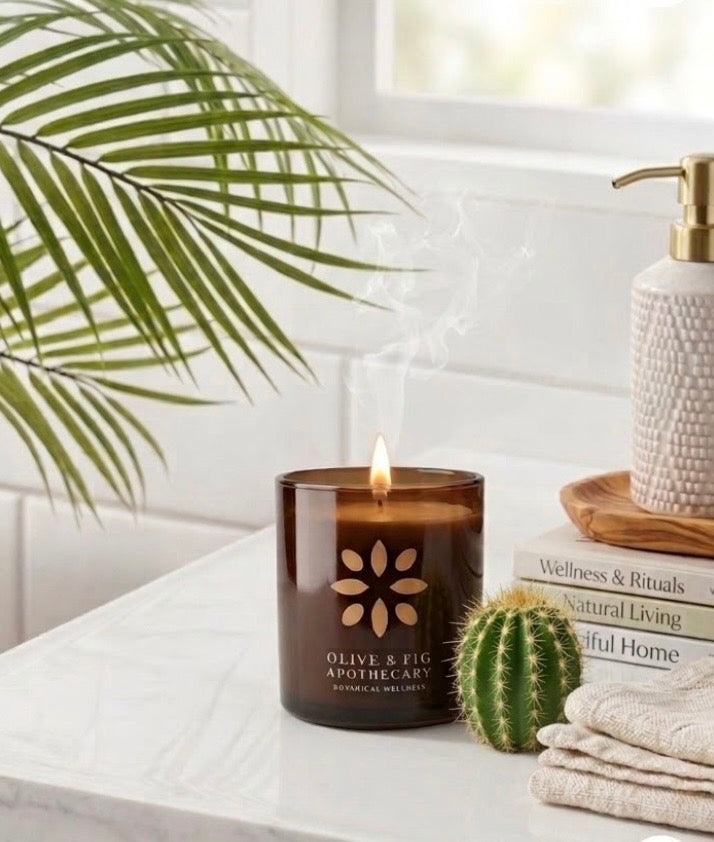 Olive & Fig Apothecary Ember Bean scented 2-wick 11 oz candle