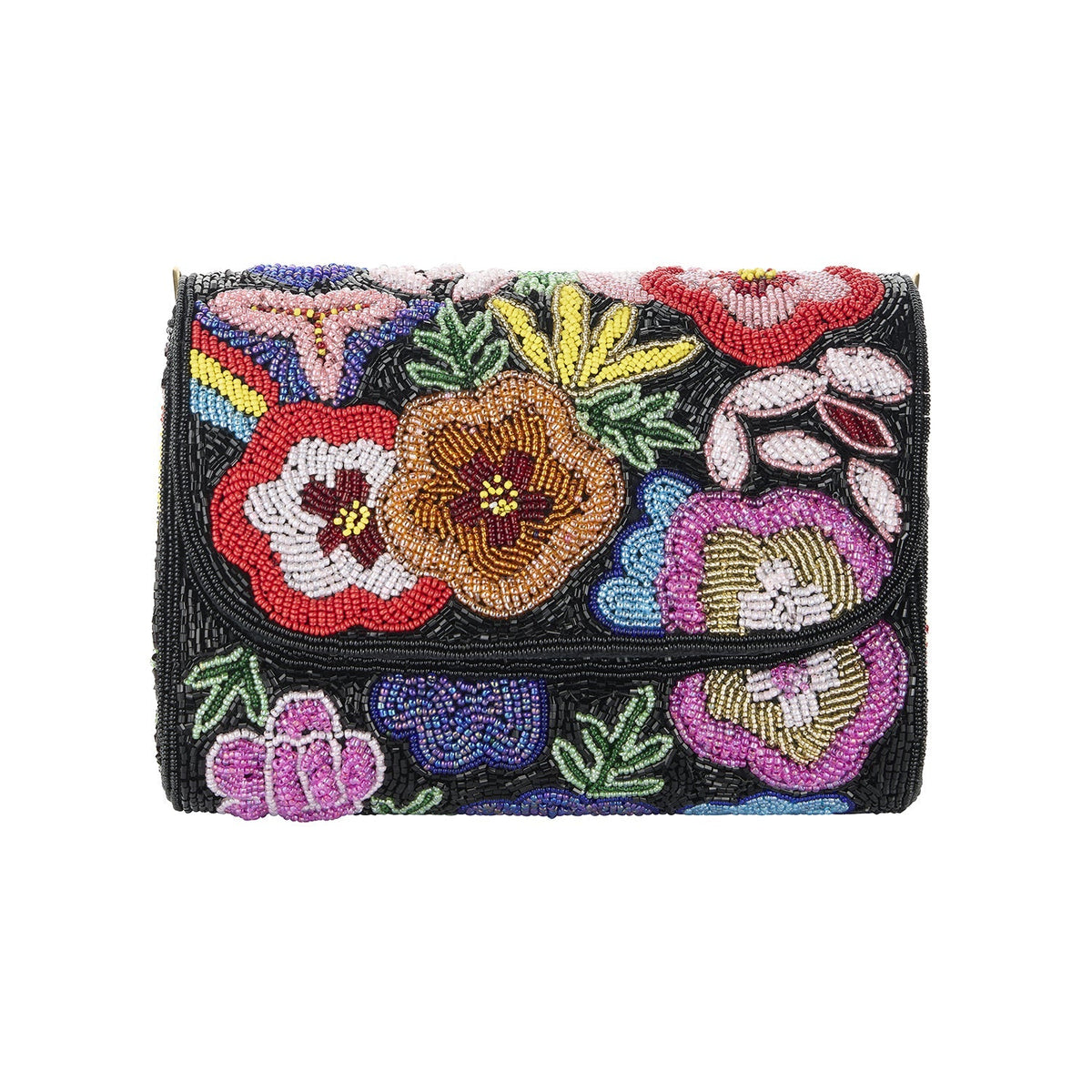 Frida Multicolour Beaded Statement Bag | Wedding Guest Evening Black Clutch
