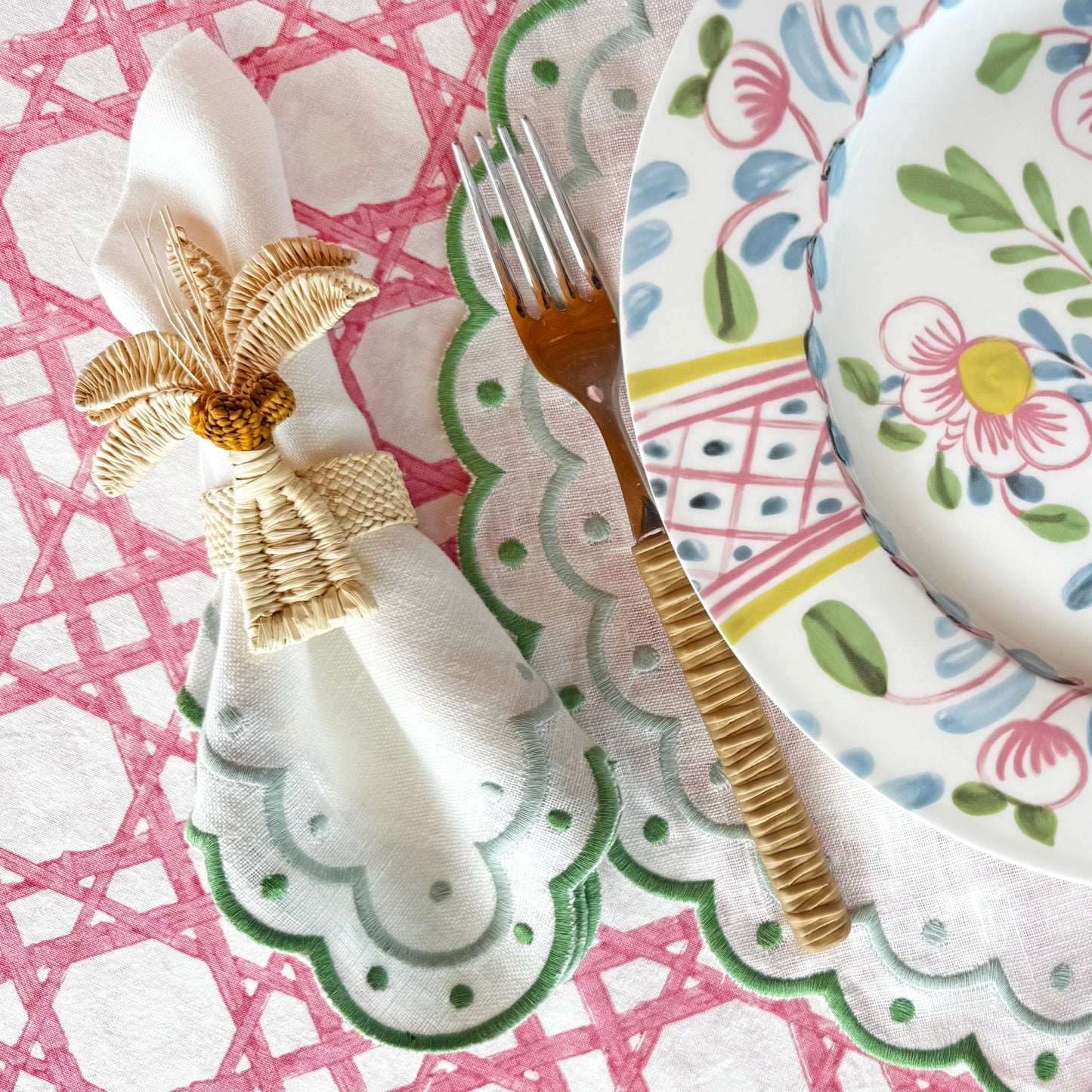 S/4 Palm Napkin Rings