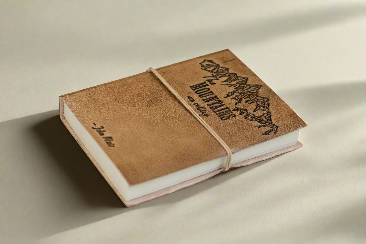 John Muir Quote Leather Journal
