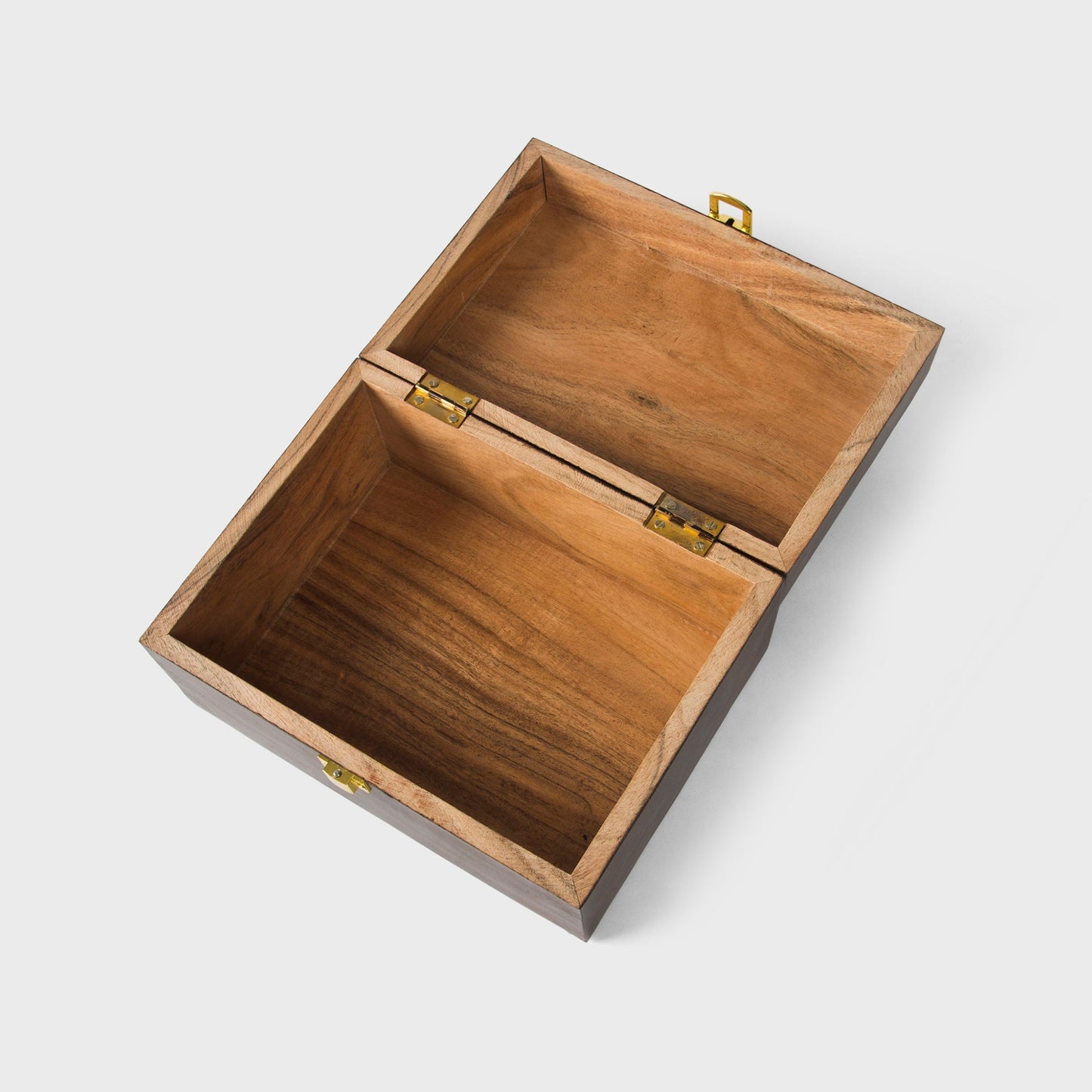 Acacia Wood Classic Keepsake Box with Latch, Urban Walnut