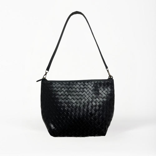 Woven Leather Shoulder Bag