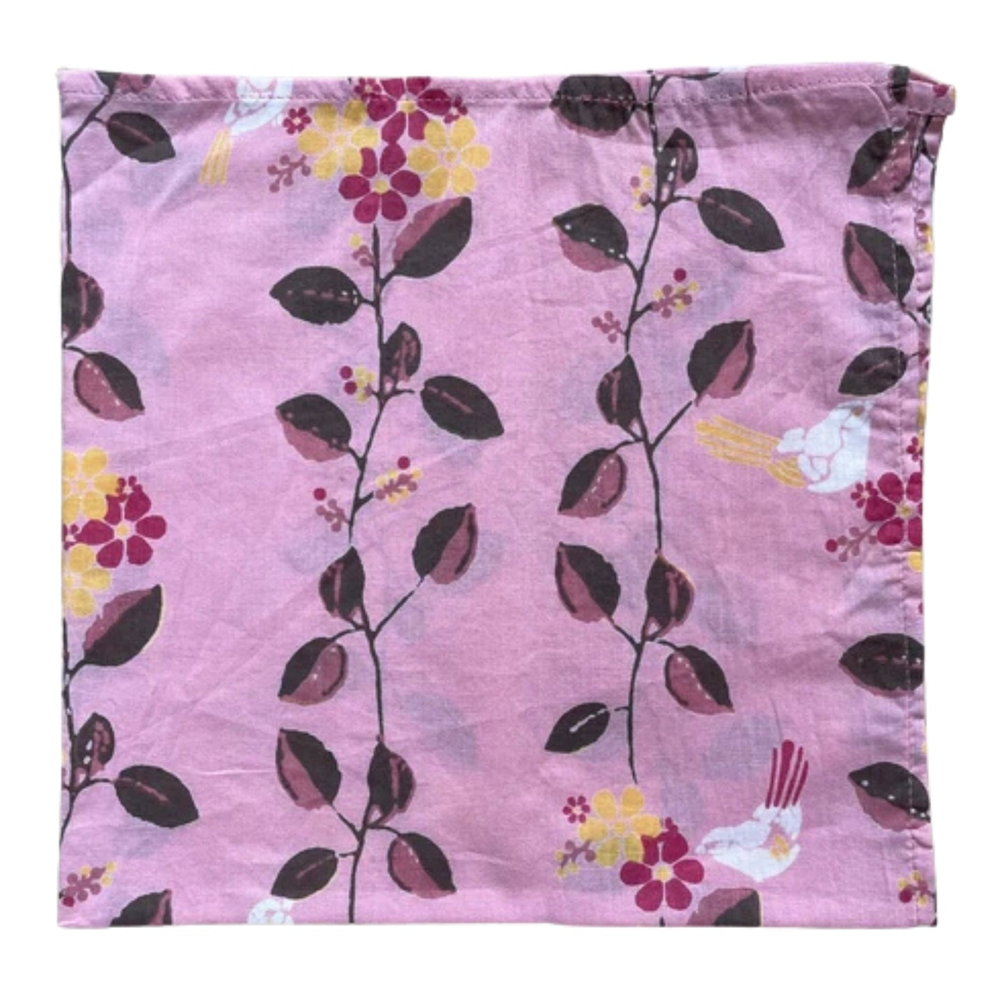 Bandana Scarf - Birdie on a Vine Blush Square