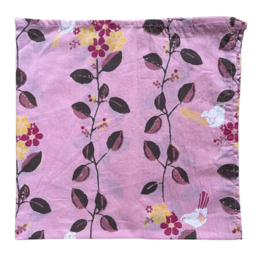 Bandana Scarf - Birdie on a Vine Blush Square