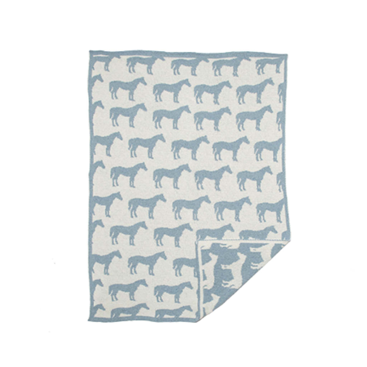 Baby Reversible Pony - Cotton Knit Blanket