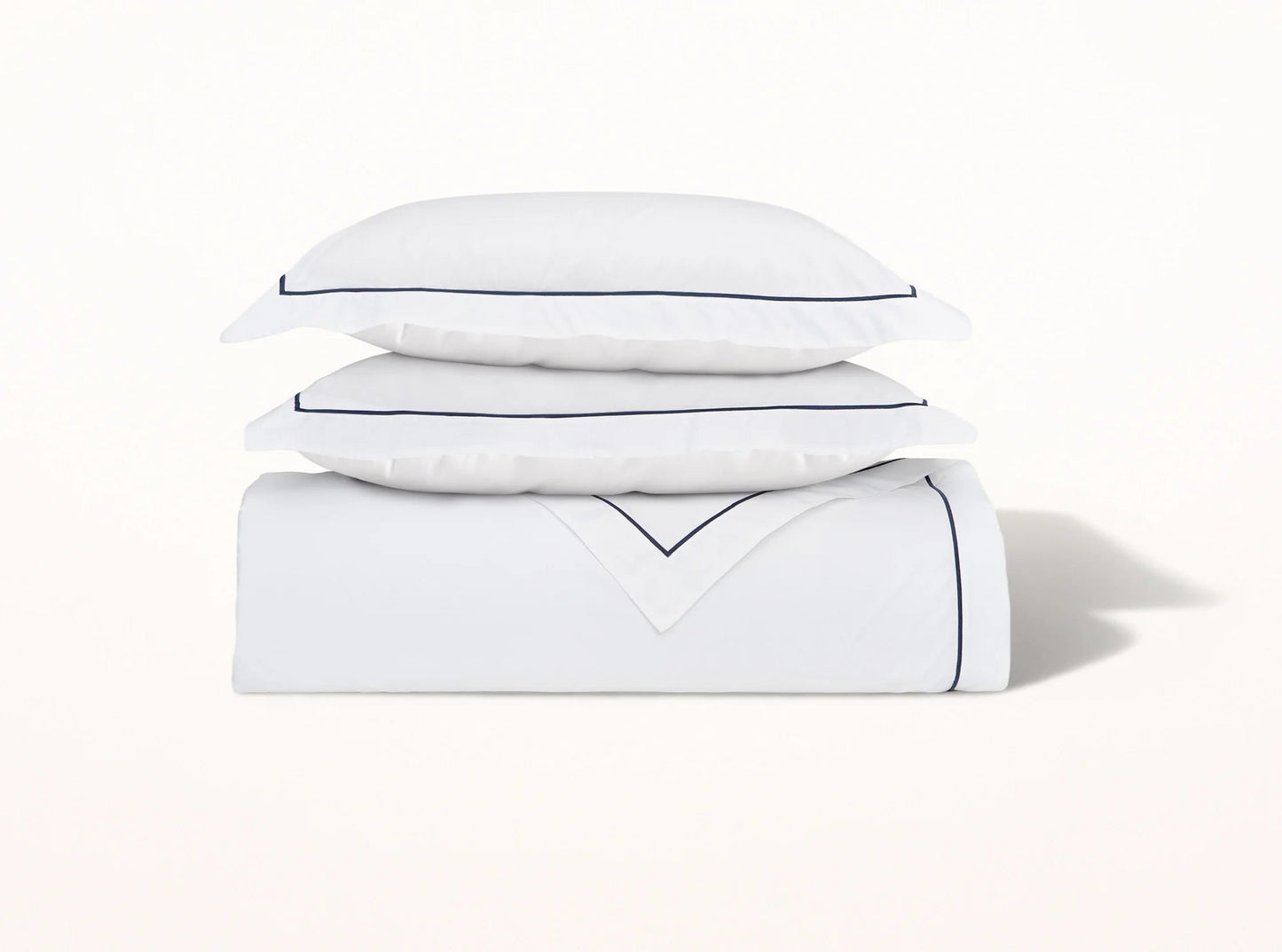 Classic Percale Embroidered Duvet Cover
