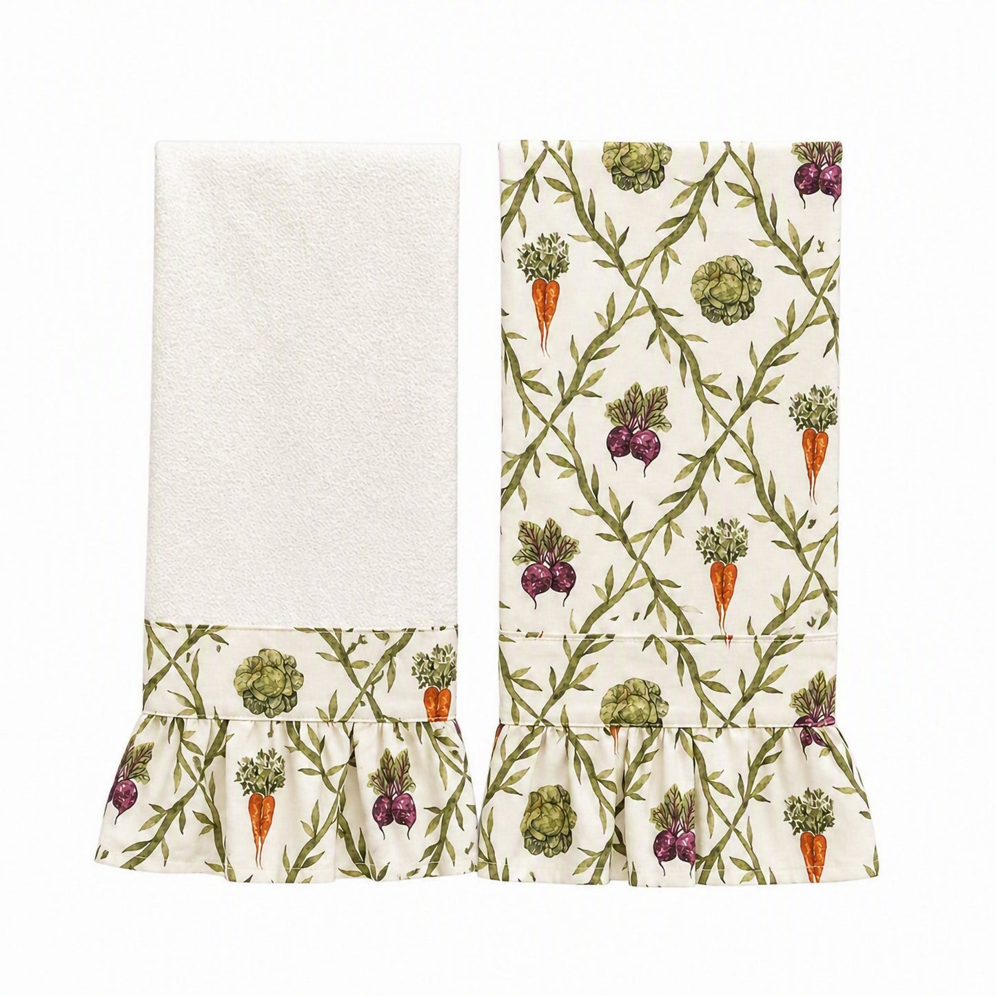 Heirloom Légume Ruffled Towels (Set of 2)
