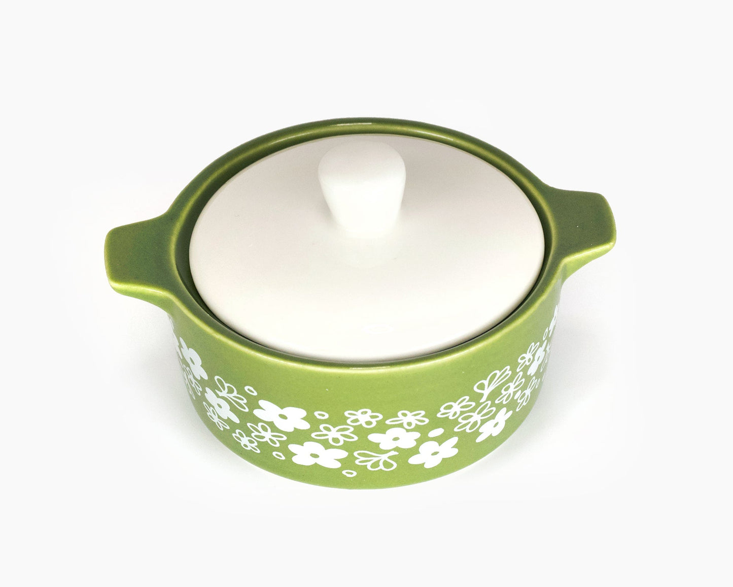 Pyrex-Inspired Spring Blossom Casserole Ceramic Trinket Box