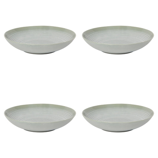 Set of 4 Aquarius Sage Individual Pasta Bowl 8.5 inch
