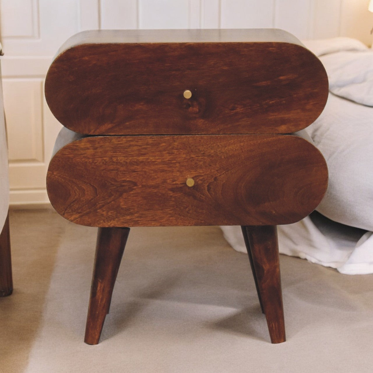Solid Wood Bubble Chestnut Nightstand