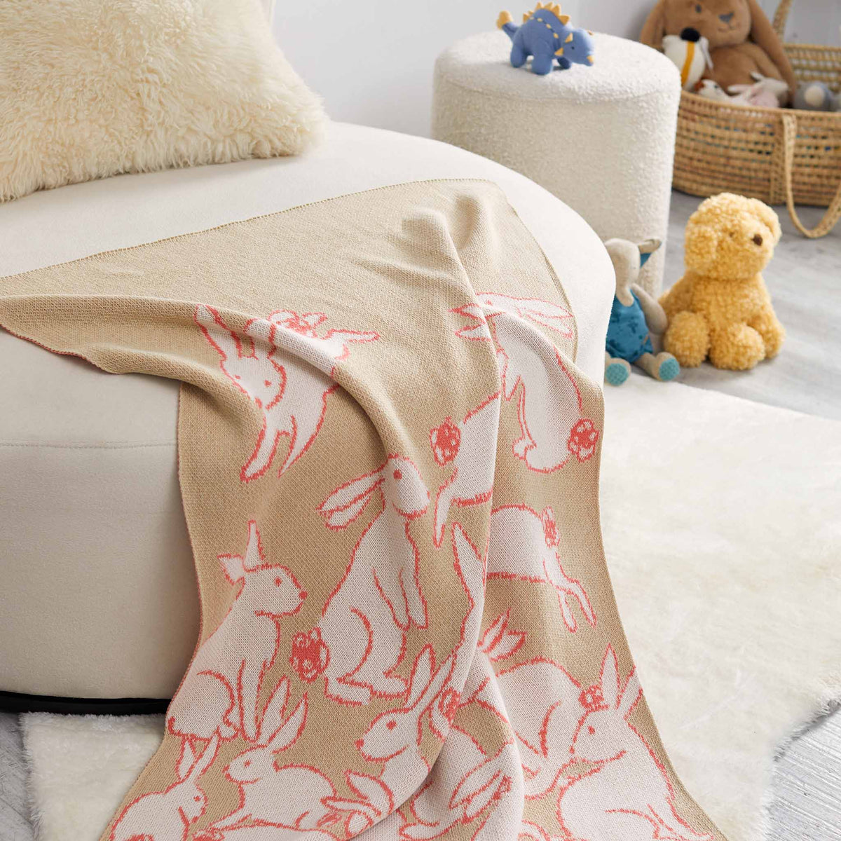 Baby Bunnies - Cotton Knit Blanket