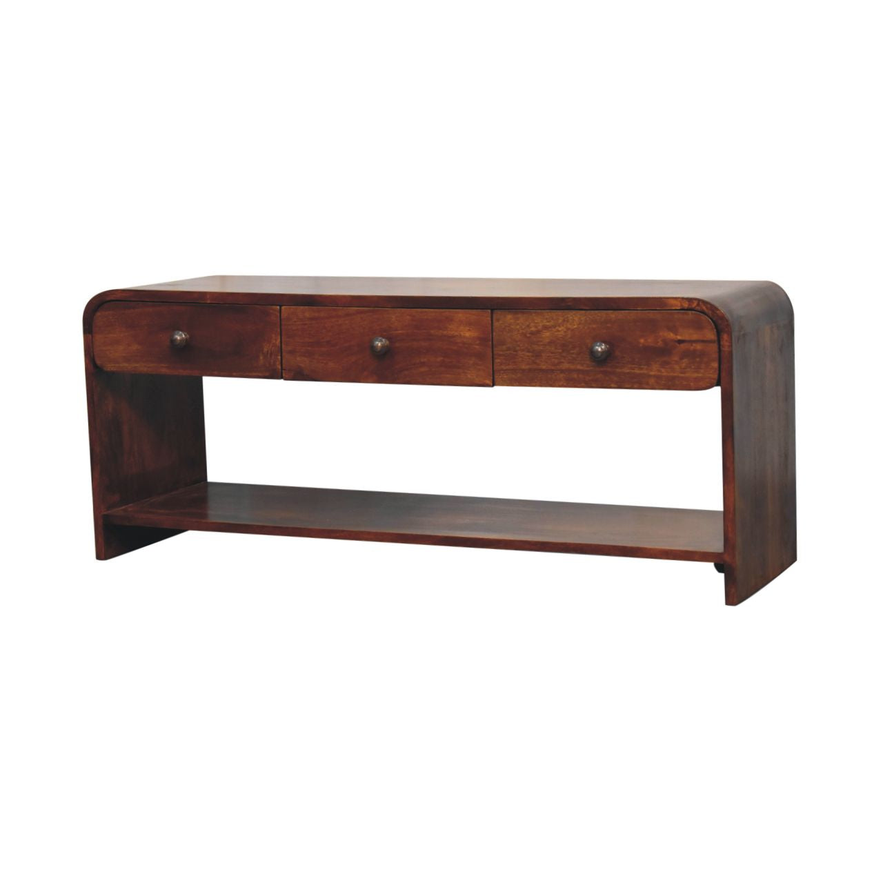 Solid Wood Aspen Slim Media Unit