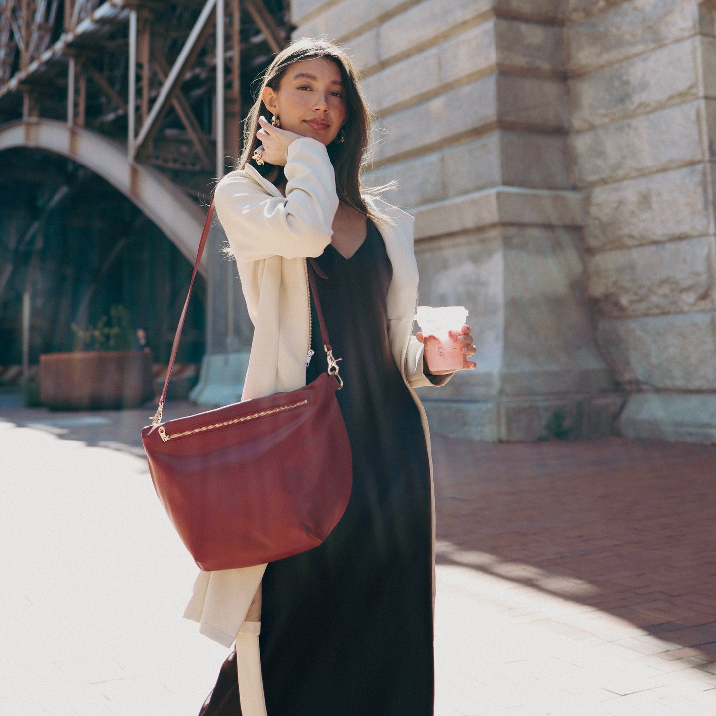 Gala Hobo Fanny Bag (Wine)