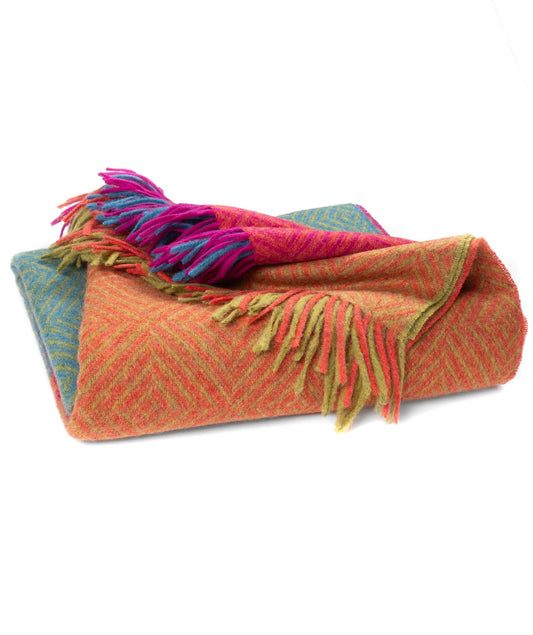Southampton Home Merino Wool Throw – Block Brilliant | UK Made