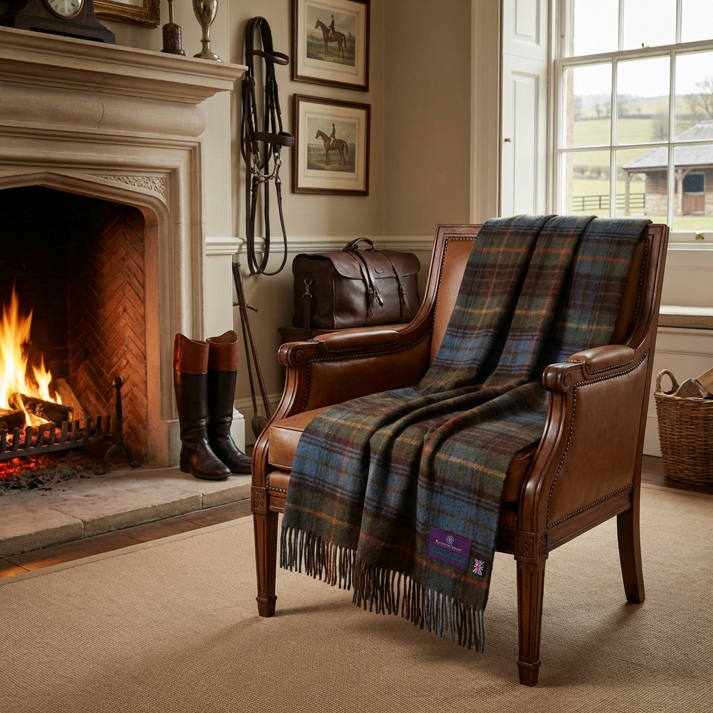 Prince of Scots Merino Wool Throw ~ Antique Hunting Stewart ~ - Osadia Concept Store