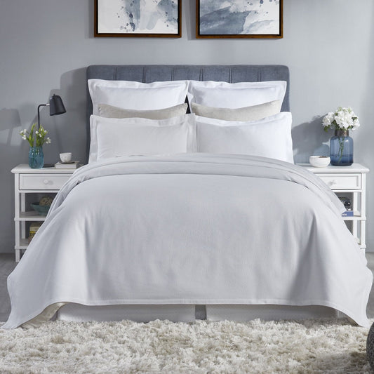 Olive Matelasse Cotton Coverlet