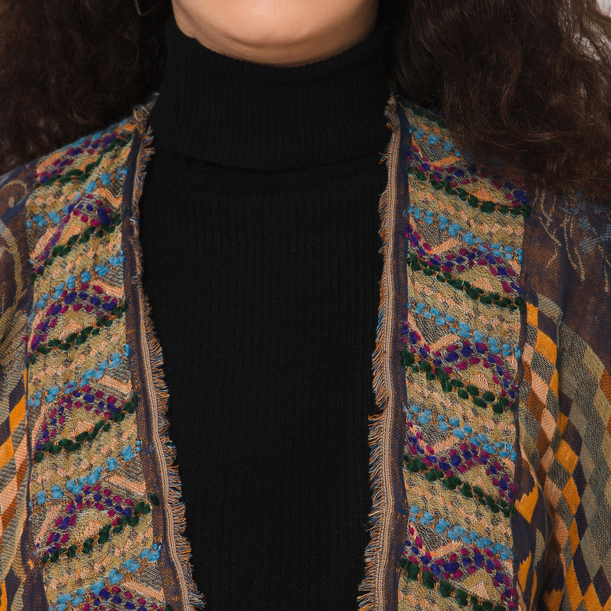 Spellbound Ornamental Kimono - Mustard