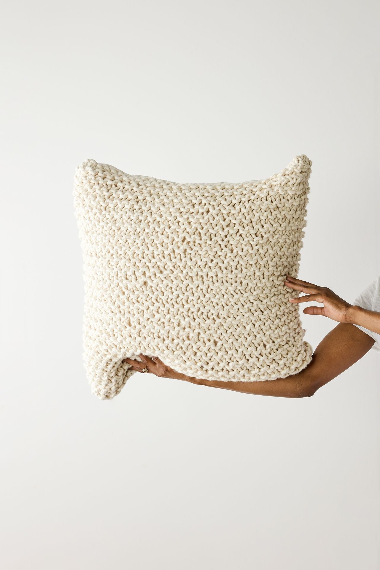 Oversized Chunky Handknit Throw Pillow