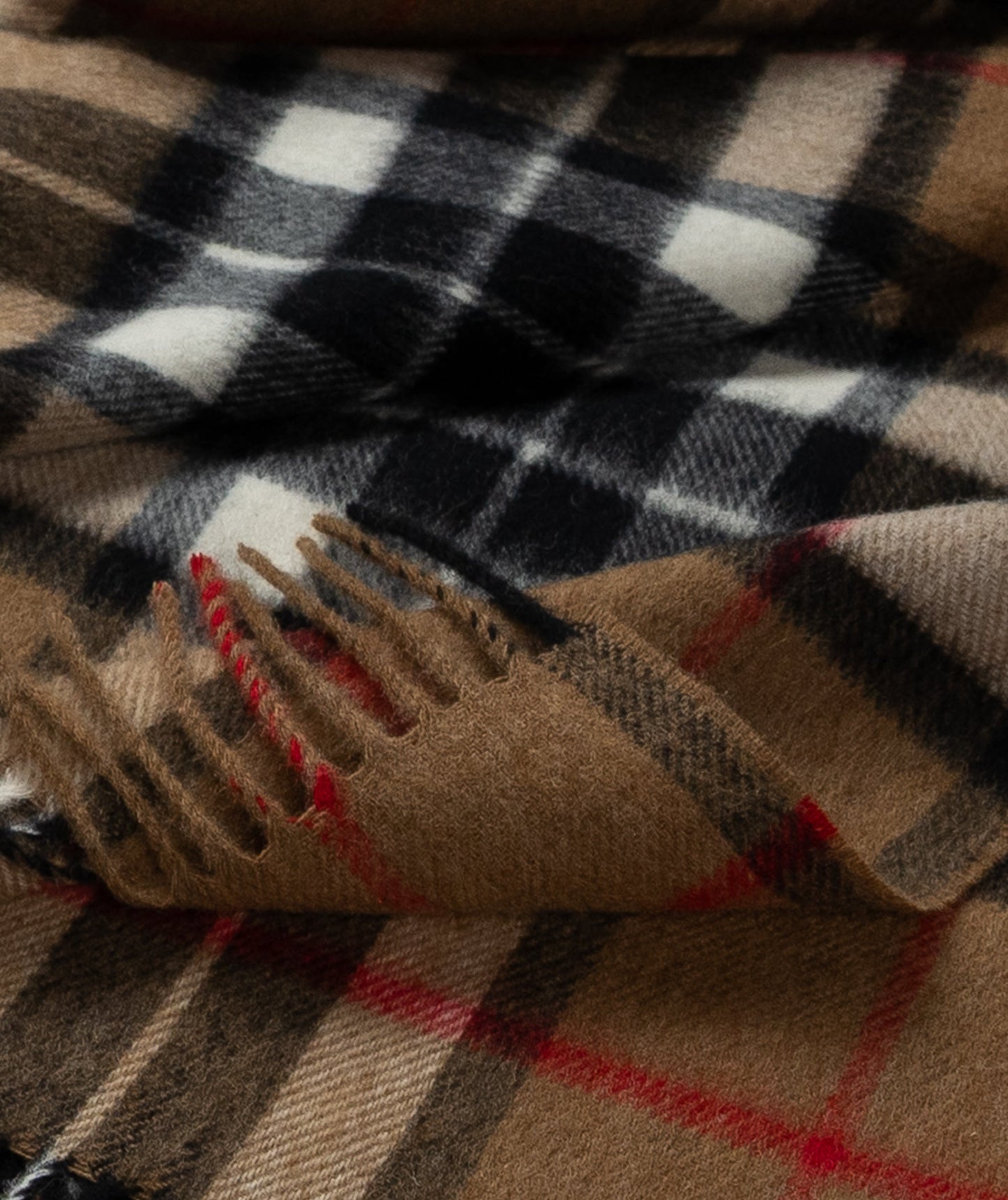 Highland Tartan Tweed Merino Wool Throw ~ Camel Thompson ~ - Osadia Concept Store