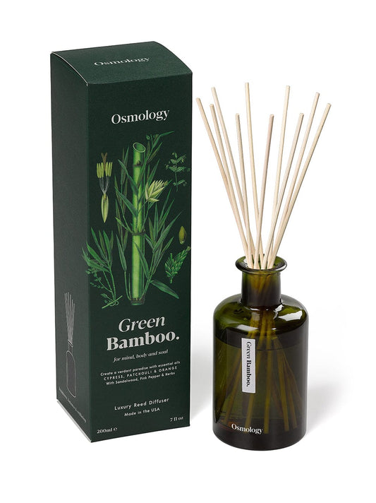 Green Bamboo Reed Diffuser - Cypress Patchouli and Orange