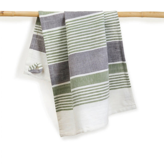 ELORA – Set of 2. Handspun & Handwoven Kitchen Towels – Cotton – Fair Trade – Artisan Made