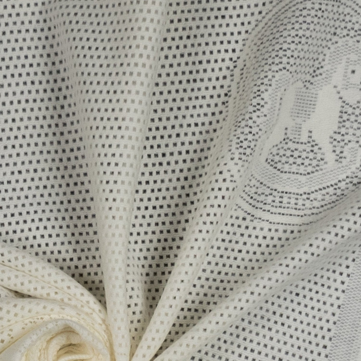Southampton Home Lace Weave Rocking Horse Baby Blanket - Ivory