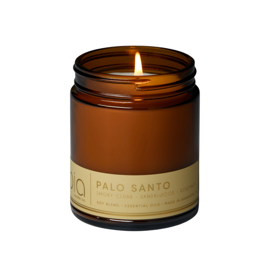 Palo Santo Soy Blend Candle — Cedarwood, Incense & Sandalwood