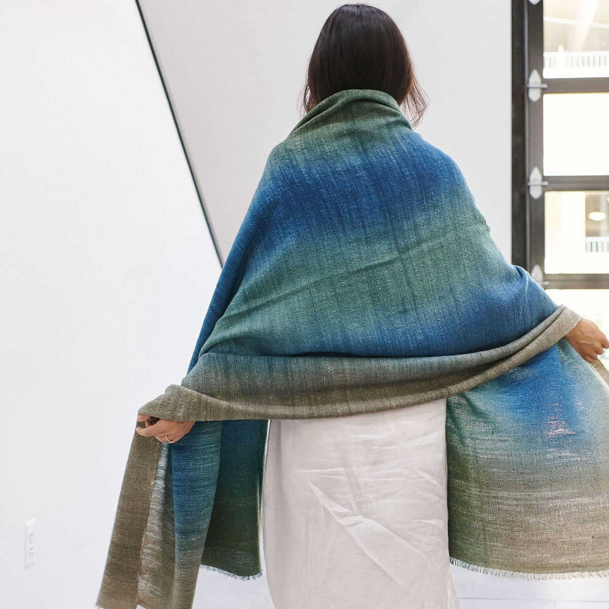 Handwoven Merino Throw Blanket in Serene Shades