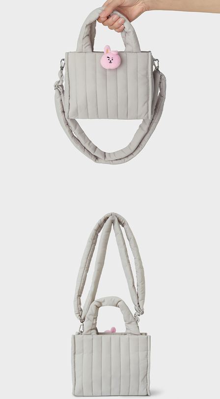 BT21 Face Doll Badge 2 Way Quilt Bag