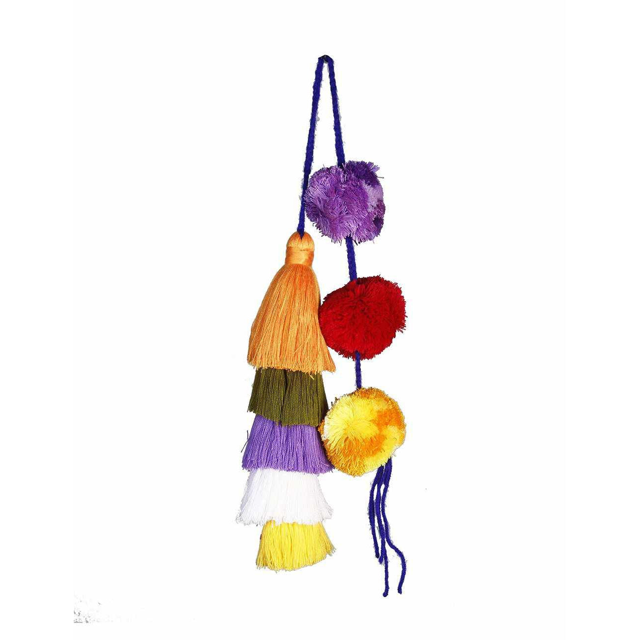 Bonita Boho Rainbow Tassel & Pom Pom Charm | Bag Accessory | Handmade in Thailand