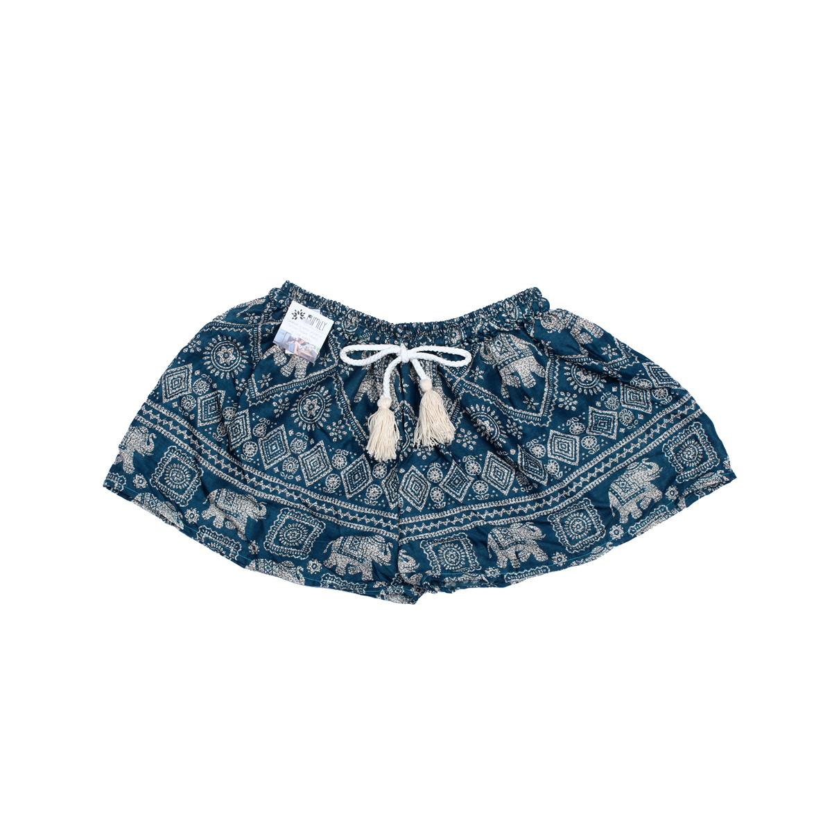 Sustainably Made Bohemian Style Printed Elephant Shorts - Thailand