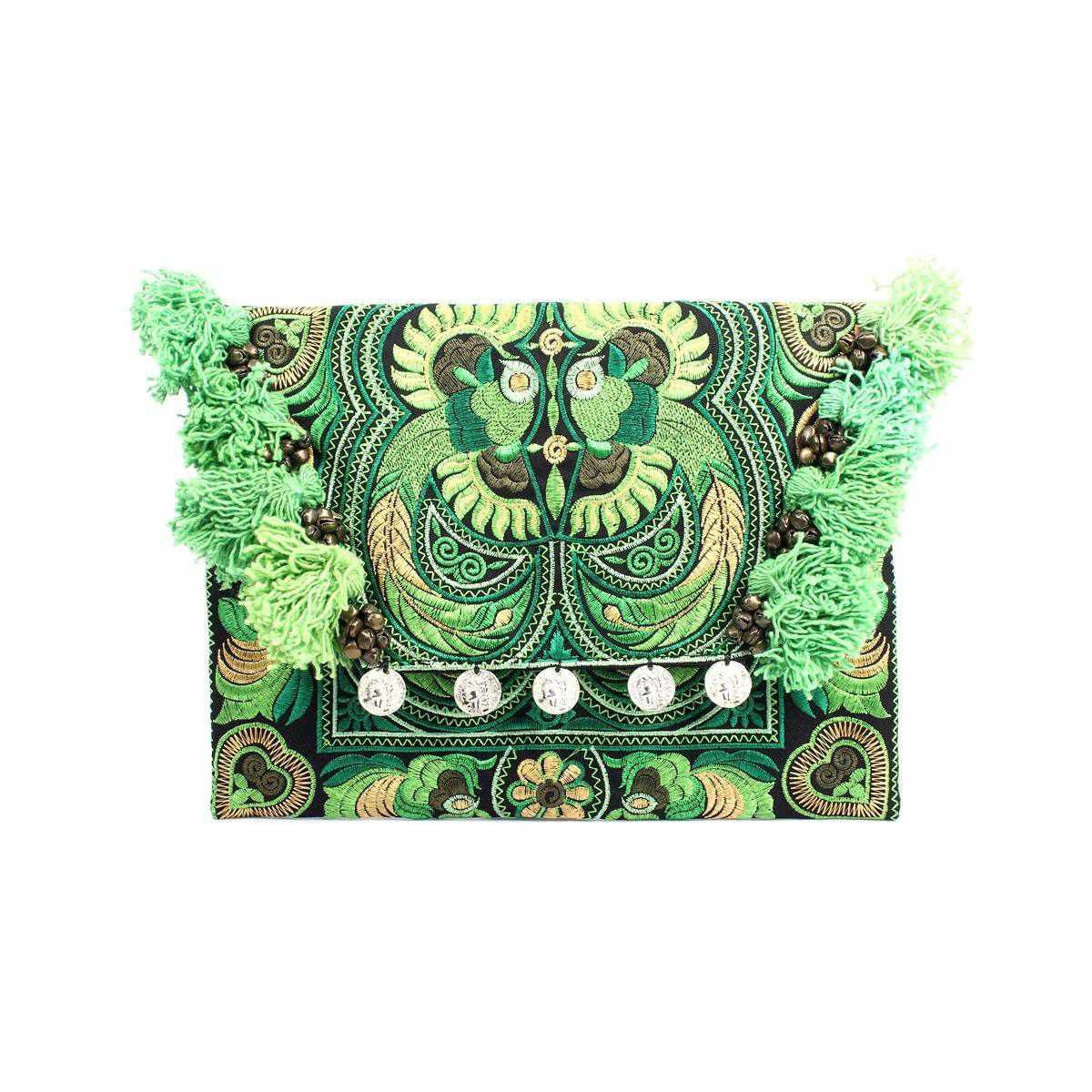 Embroidered Multi Tassel Clutch Bag | IPad Case - Thailand