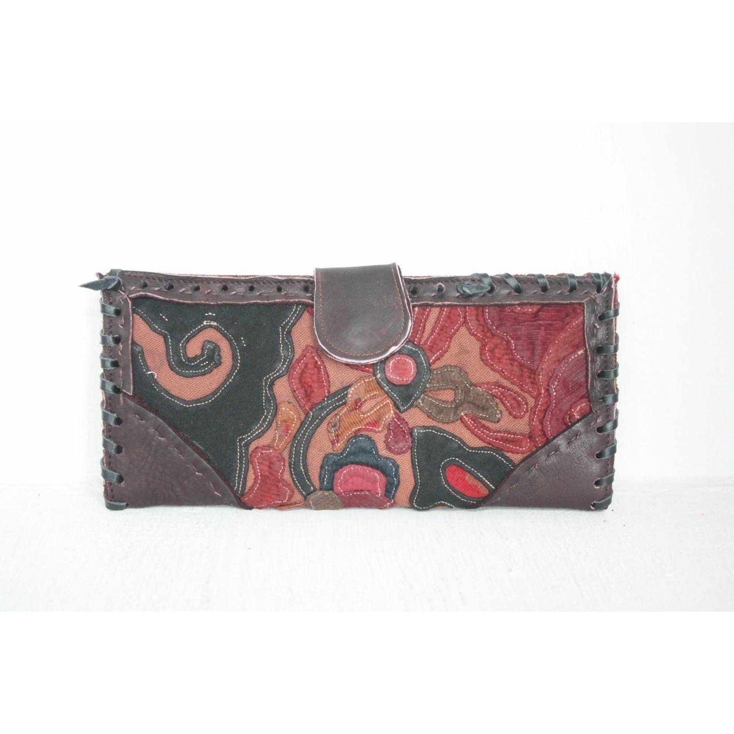 Upcycled Antique Applique Wallet - Thailand