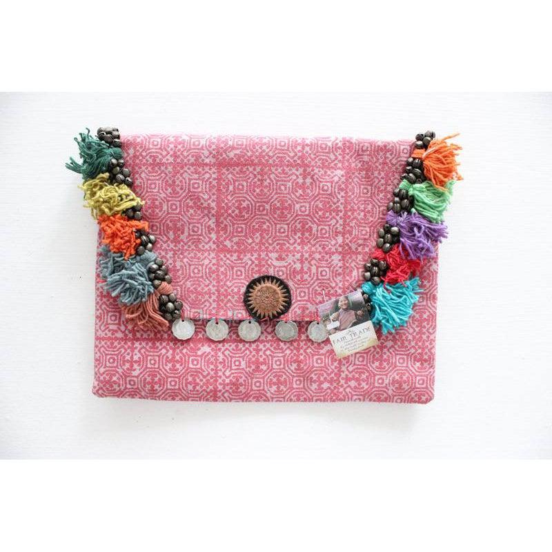 Embroidered Multi Tassel Clutch Bag | IPad Case - Thailand