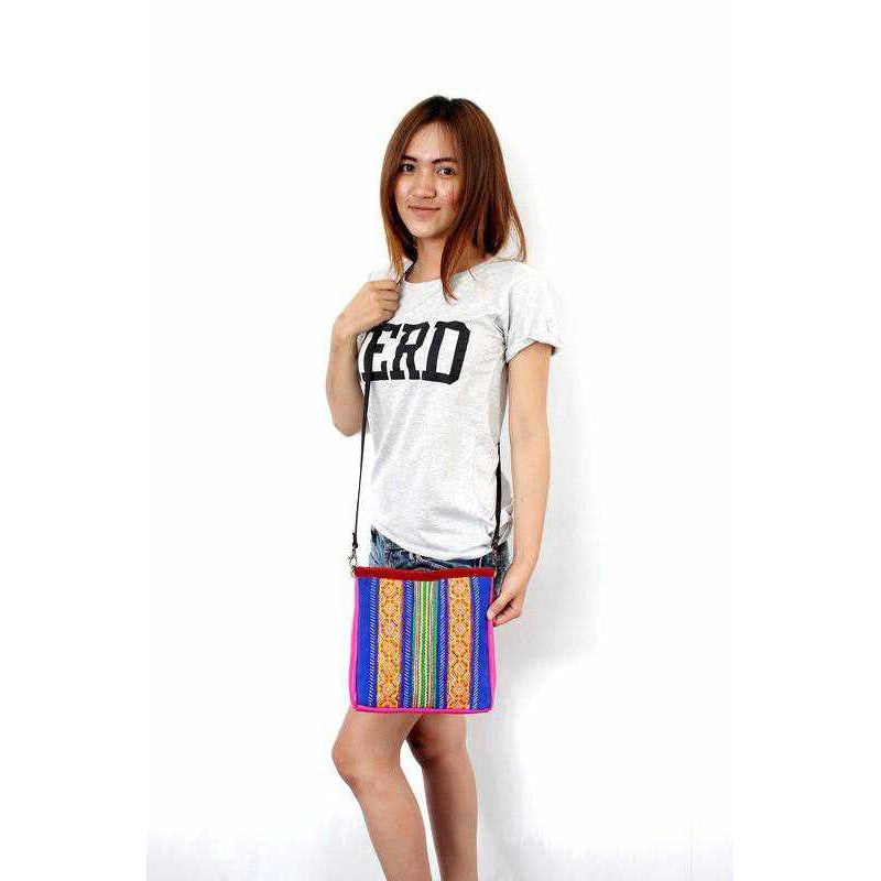 Leather Embroidered Crossbody Bag - Thailand