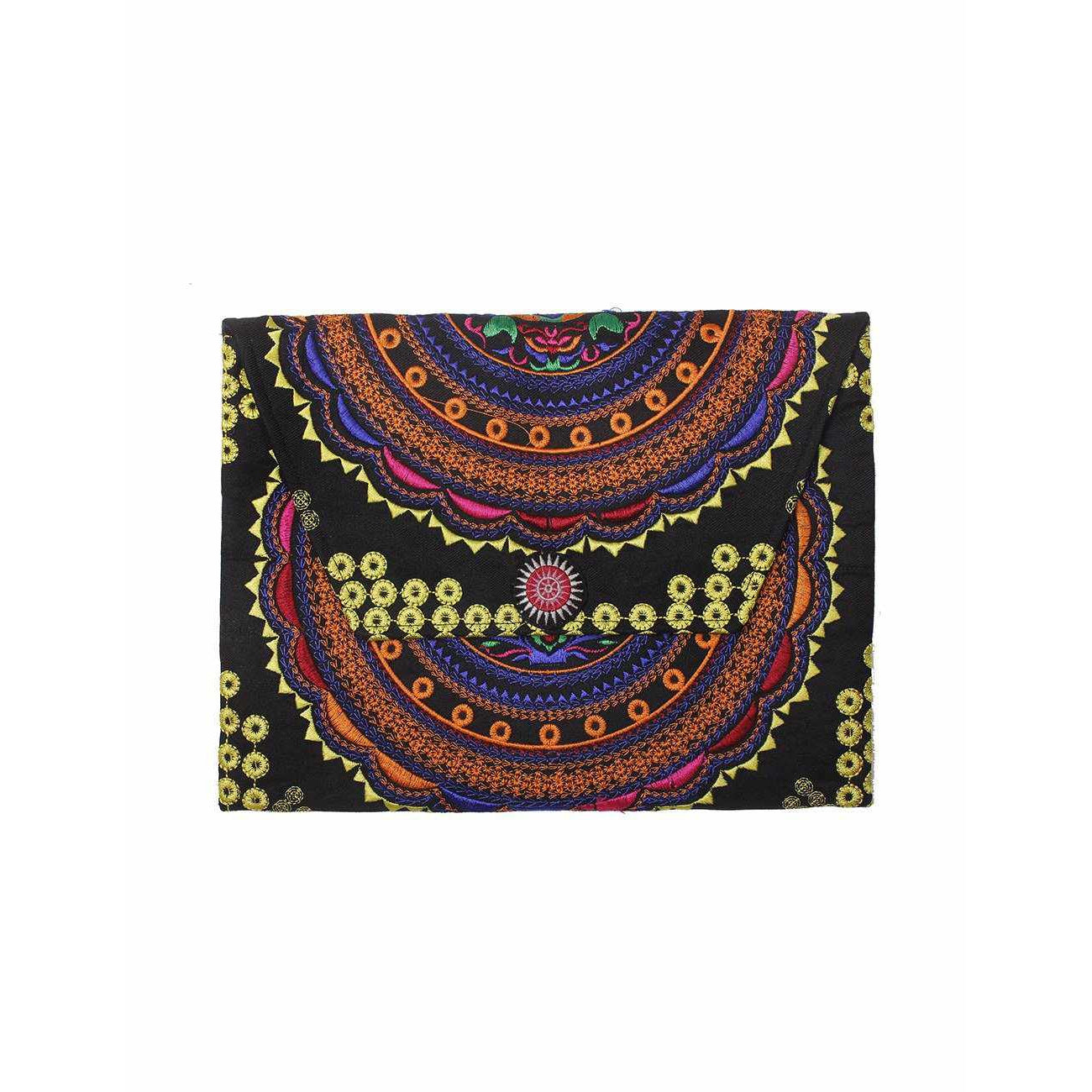 Boho Style Embroidered Clutch Bag - Thailand
