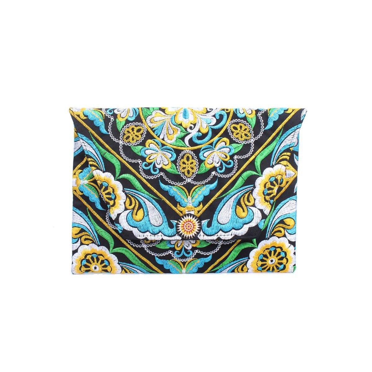 Embroidered Envelope Clutch | iPad Bag - Thailand