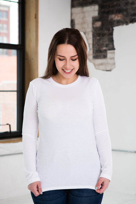 Ladies Premium Cotton Long Sleeve Tee - Osadia Concept Store