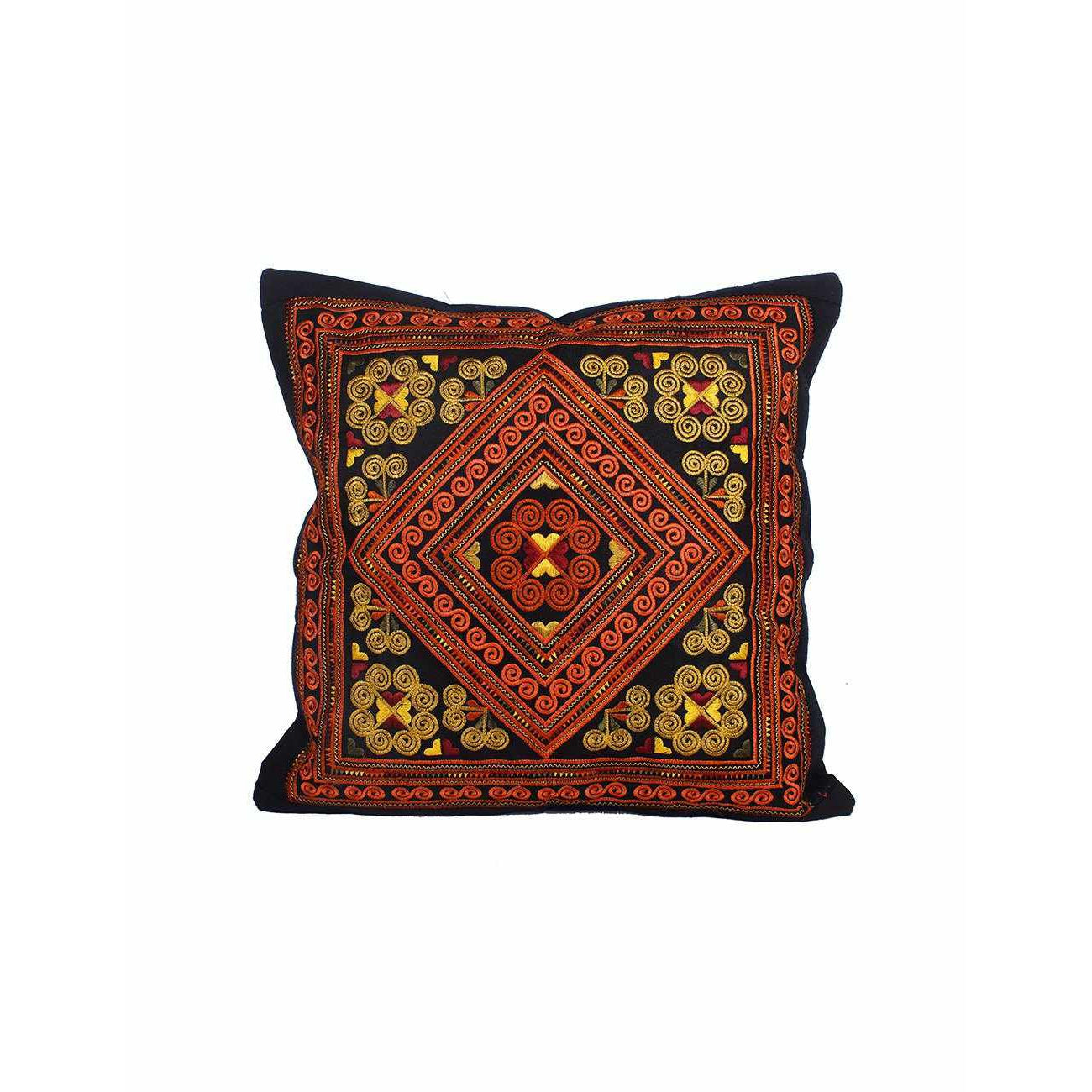 Diamond Flower Embroidered Pillow Cover - Thailand
