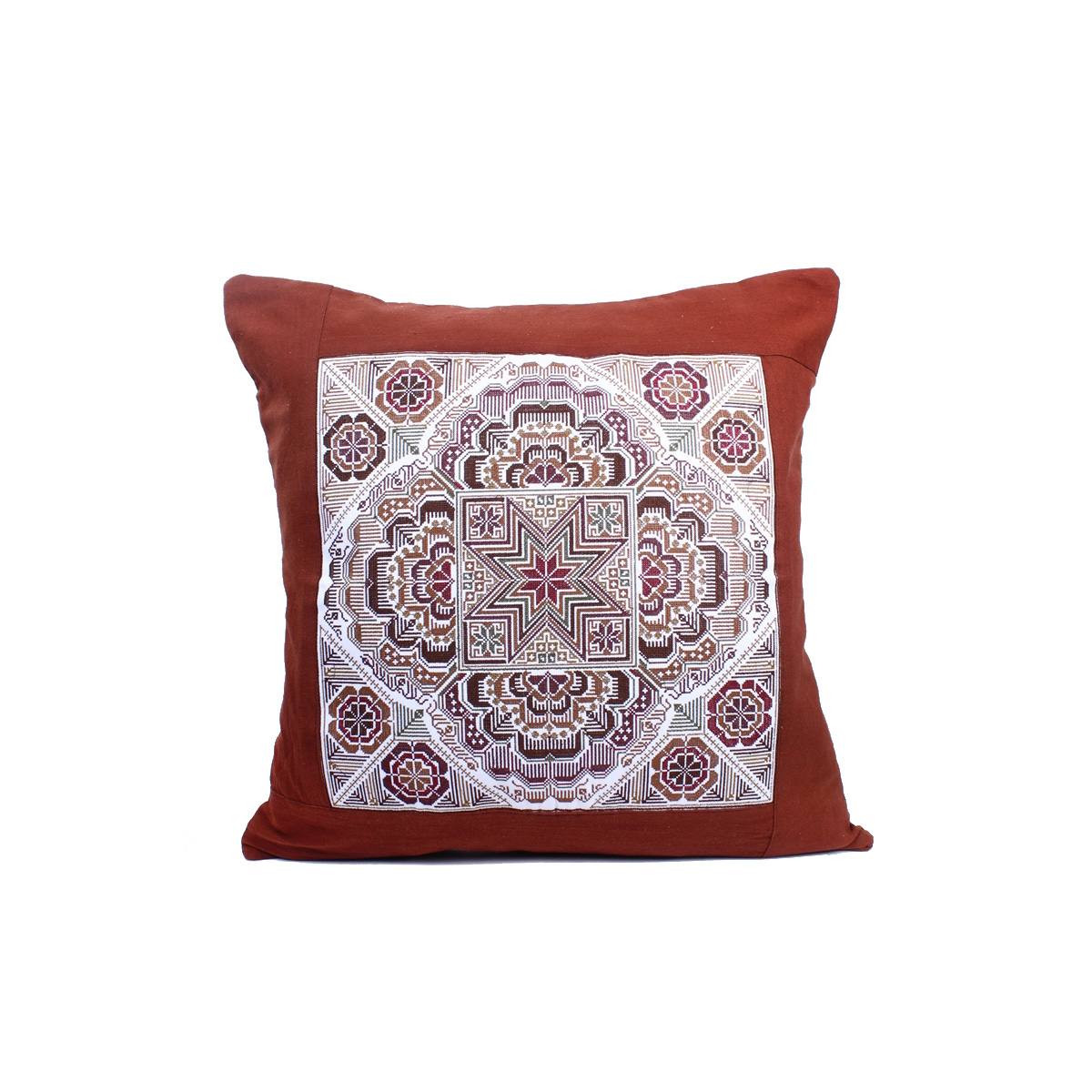 Embroidered Artisan Made Boho Style Star Cushion - Thailand