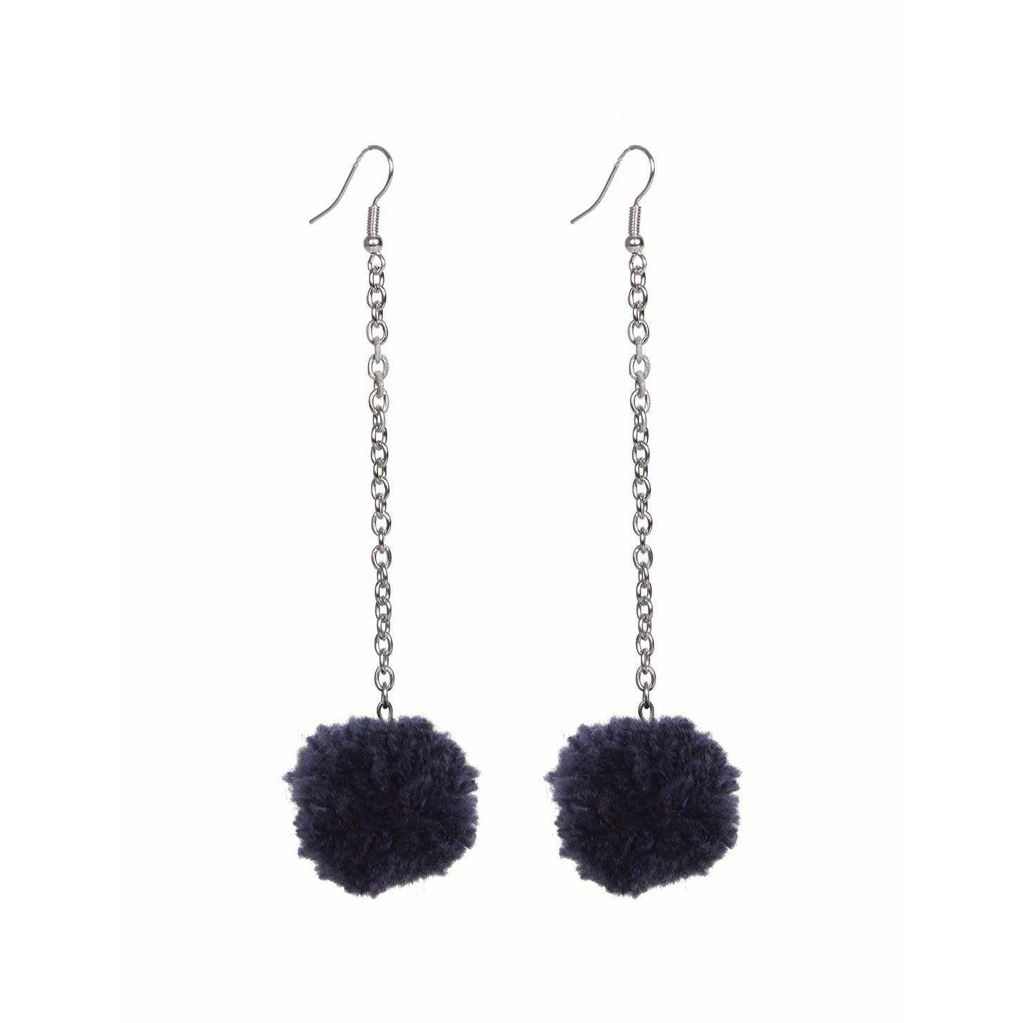Pom Pom Chain Earrings - Thailand
