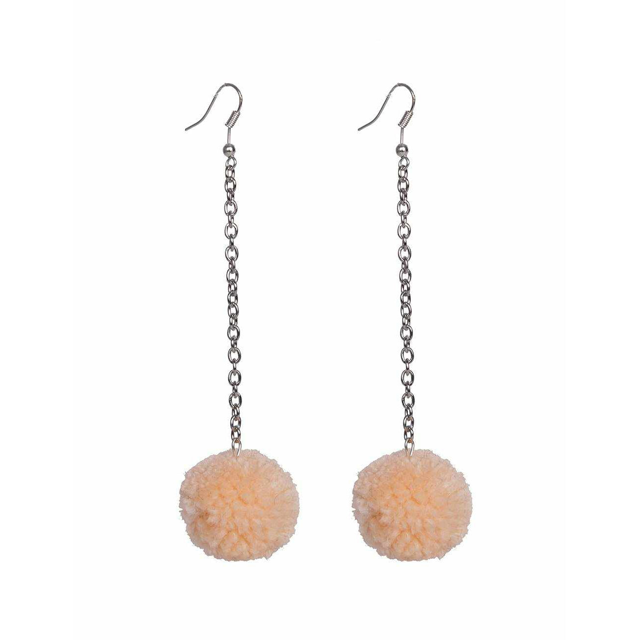 Pom Pom Chain Earrings - Thailand
