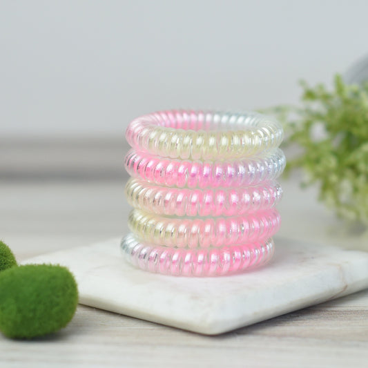 Large Lauren Lane Hair Coil Set in Rainbow Ombre