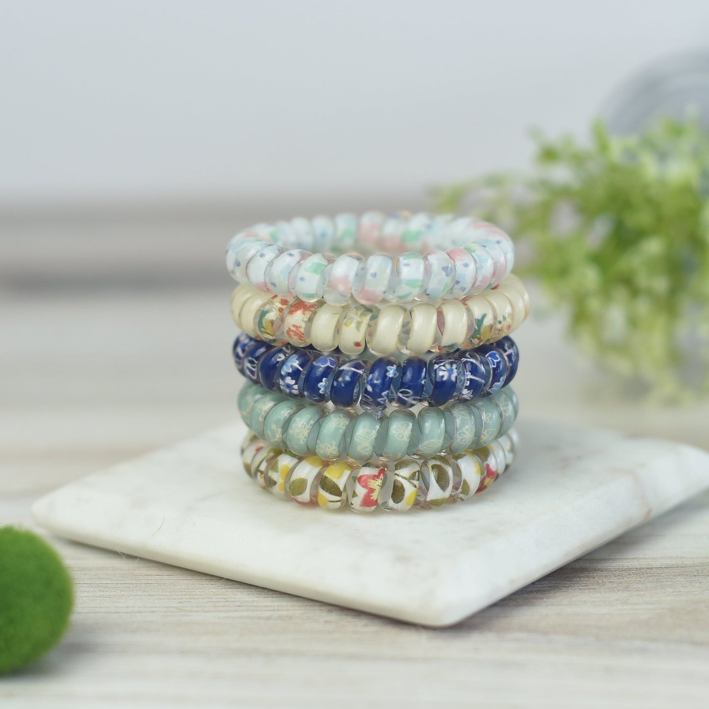 Large Hair Coil Set in Autumn Floral