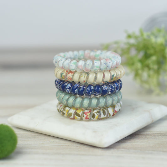 Large Hair Coil Set in Autumn Floral